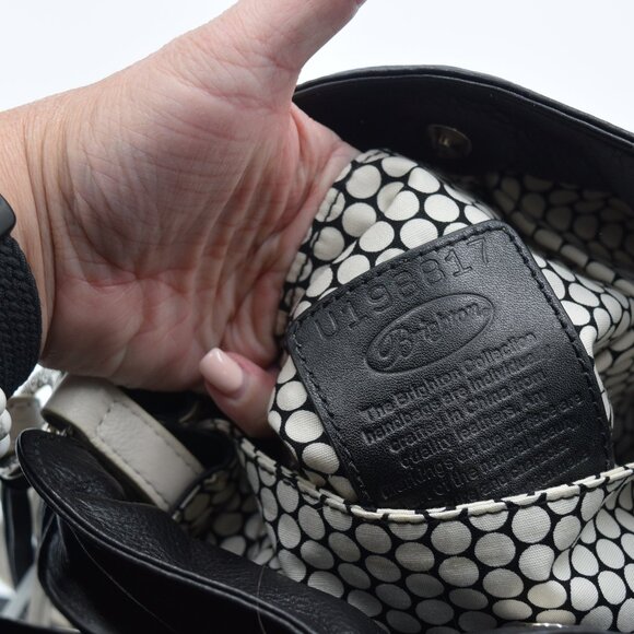 Brighton Black Leather Shoulder Bag with Silver Heart Charm - Picture 10 of 15